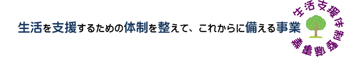 生活を支援するための体制を整えて、これからに備える事業